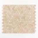 Delicate Beige Polished Hexagon Marble Mosaics 10 3/8x12