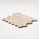 Delicate Beige Polished Hexagon Marble Mosaics 10 3/8x12