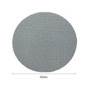 Denim blue & black coasters with espresso puck screen kitchen holder by Decorbites
