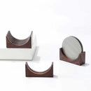Denim blue & black coasters with espresso puck screen kitchen holder by Decorbites