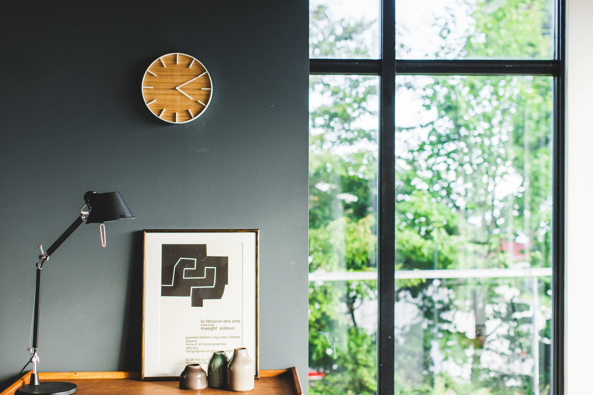 Wall Clock - Steel + Wood, photo 4 of 9