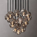 19 Lights - Boule De Cristal Round Clustre LED Cut Smoke Crystal Ceiling Chandelier