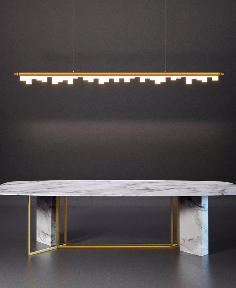 Nordic Long Bar LED Pendant Light made of Aluminum Acrylic for Kitchen