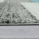 Designer Rug Sinai Checkered Pattern - Light Blue Grey