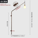 GobekUsa Gold/Black Swing Arm Telescopic Wall Lamp LED E27 - Designer Hotel Restaurant Hall