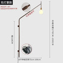 GobekUsa Gold/Black Swing Arm Telescopic Wall Lamp LED E27 - Designer Hotel Restaurant Hall