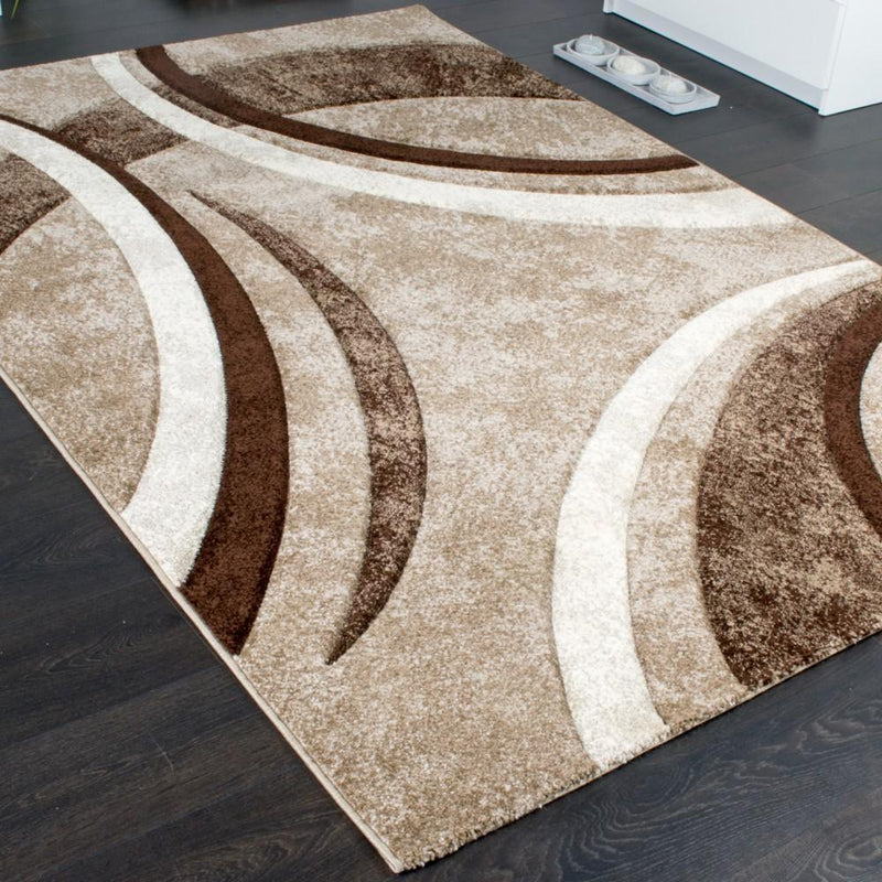 Designer Rug Brilliance Brown Beige Geometric Pattern