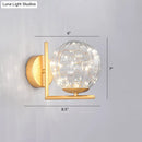 GobekUsa Designer Style Glass LED Wall Sconce - Mini Globe Light Fixture for Bedroom