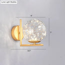 GobekUsa Designer Style Glass LED Wall Sconce - Mini Globe Light Fixture for Bedroom