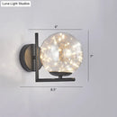 GobekUsa Designer Style Glass LED Wall Sconce - Mini Globe Light Fixture for Bedroom