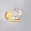 GobekUsa Designer Style Glass LED Wall Sconce - Mini Globe Light Fixture for Bedroom