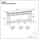 Acadian - Wide Console Sofa Table - Brunette Brown
