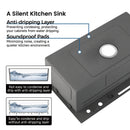Pull-out Faucet Single Bowl Sink - 30"x18"