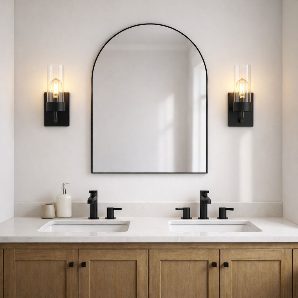 Zephyr - Single Light Sconce - Black / Clear, photo 11 of 11