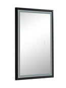 42 in. W x24 in. H Oversized Rectangular Black Framed LED Mirror Anti-Fog Dimmable Wall Mount Bathroom Vanity Mirror