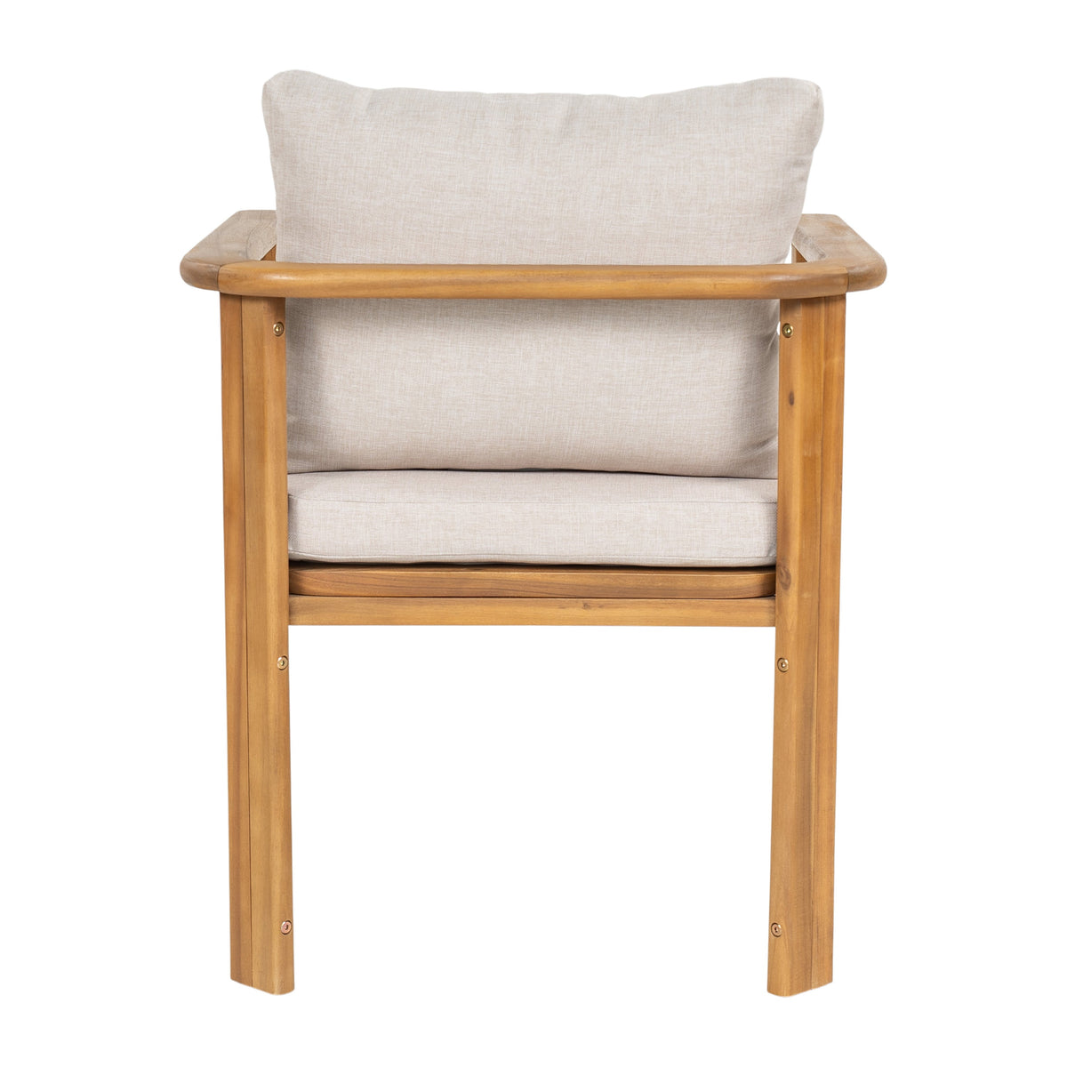 Kaja Outdoor Acacia Wood Dining Chair, Teak Finish Frame, photo 9 of 10