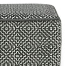 Briella - Square Woven Outdoor / Indoor Pouf - Gray / White by Unique Piece Furniture