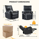 270° Power Swivel Rocker Glider Recliner Chair With USB Ports by Unique Piece Furniture