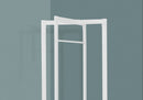 Coat Rack, Hall Tree, Free Standing, Hanging Bar, Entryway, For Contemporary & Modern - White