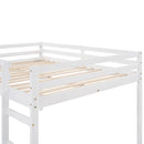 Full Loft Bed With Slide, Multifunctional Design - White by HouseOfZazla
