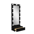 Elisa - Narrow Tall Mirror With Speaker And Drawer by Unique Piece Furniture