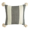 Nantucket Cotton & Chenille Woven Striped Pillow w/ Tassels