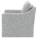 Merced - Upholstered Sloped Arm Accent Swivel Chair With 360 Degree Swivel Base - Gray
