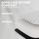 Gaming Chair with Massage, Ergonomic Design, White/Black