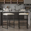 Elegant Bar Stool Set With Backrest And Footrest, Counter Height (Set of 2) by HouseOfZazla