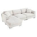 Modern Cloud Sectional Sofa L Shaped Luxury Couch Set With 2 Free Pillows 4 Seat With Oversized Chaise by HouseOfZazla