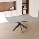 Modern Extendable Dining Table Set With Soft Padded Armless Chairs by HouseOfZazla
