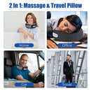2-in-1 Heated Neck Massager Pillow – Memory Foam, 3 Speeds, Timer