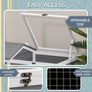 34" Wooden Tortoise Habitat, Tortoise Enclosure with Hide Shelter and Run, Openable Top, Tray, Indoor/Outdoor Use, Gray