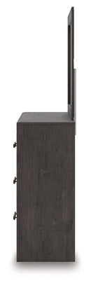 Prendonea - Dresser and Mirror - Charcoal