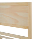 King Size Wood Platform Bed Frame with Classic Panel Headboard by HouseOfZazla