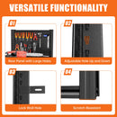 3-Tier Heavy-Duty Metal Storage Shelving Unit with Pegboard