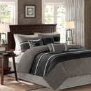 7 PC Pieced Faux Suede Comforter Set