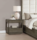 Durango 2-drawer Nightstand Bedside Table Taupe Oak