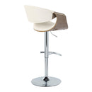 Symphony - Mid Century Modern Adjustable Barstool With Swivel & Rounded T Footrest (Set of 2) by HouseOfZazla