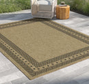 Earth GC_NTL1006 Jute/Black Indoor/Outdoor Area Rug