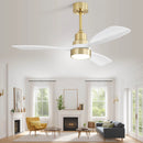 Indoor Ceiling Fan With Dimmable LED Light, 6 Speed Remote ControlLED DC Motor, Reversible Blades by Unique Piece Furniture