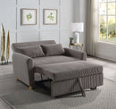 Justine - Convertible Sleeper Loveseat - Brown by HouseOfZazla