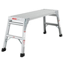 Work Platform Aluminum Portable Bench Folding Ladder Ansi Capacity 225 Lbs 40" - Gray by HouseOfZazla