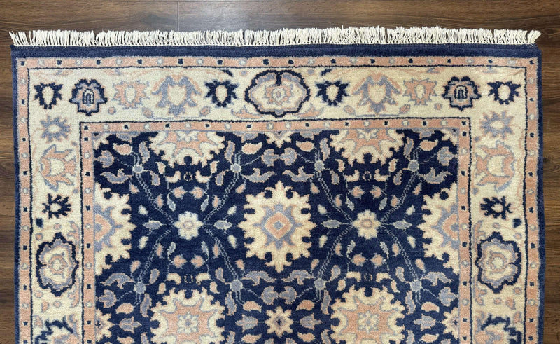 Blue and Beige Indian Rug, Indo Persian Carpet