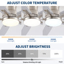 Mordern Flush Mount Ceiling Fan With Light And Remote Control by HouseOfZazla