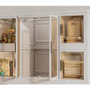 Portable Wardrobe Closet Storage Organizer For Clothes With Magnetic Doors, 12 Cubes & 2 Hanging Rods - White by HouseOfZazla