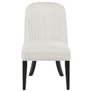 Leandro Upholstered Dining Side Chair Cream (Set of 2)