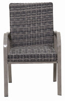 2PC Outdoor Dining Chair with Hand-Painted Frame and Water-Washed Cotton Seat by HouseOfZazla