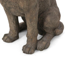 MGO Dog Decor Outdoor Dog Statue - Dark Brown by HouseOfZazla