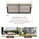 Outdoor Swing Sofa With Soft Cushions For Patio - Beige by HouseOfZazla